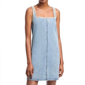 rag & bone Jayde Sleeveless Denim Minidress 
Color: Pacific Jewel Minidress